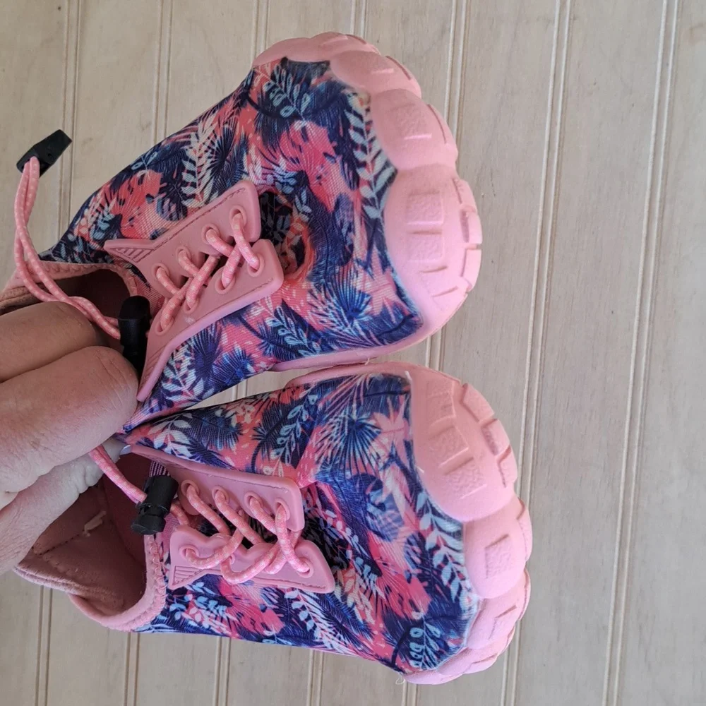 Kids Water Shoes Crova Tropical Palm Print Barefoot Quick-Dry Non Slip
